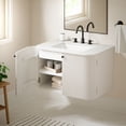 thumbnail image 5 of Zia 30" Wall-Mount Bathroom Vanity with Marble Sink in Ivory, 5 of 11