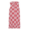 thumbnail image 3 of Christmas Snowflakes - Christmas Checker Snow Spring Summer Dresses for Women Fashion T-shirt Dress Casual Sleeveless Loose Sundress with Pockets, 3 of 5
