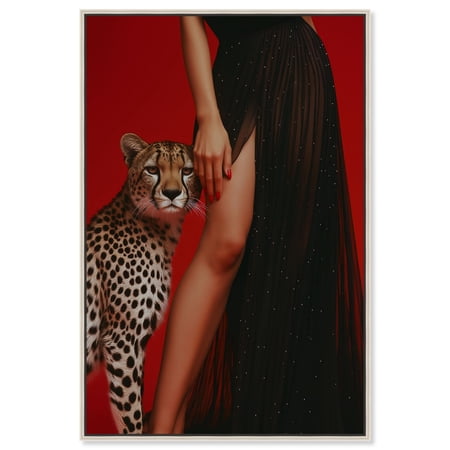 Wild at Heart Canvas Glam Art by Art Remedy, Silver Frame, 36 x 54