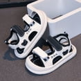 thumbnail image 3 of Baby Boy Girl Closed Toe Summer Toddler Sandals Adjustable Straps Antislip First Walking Sneakers Black 9 Toddler, 3 of 9