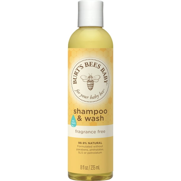 Burt S Bees Baby Shampoo Wash Fragrance Free Tear Free Baby Soap 8 Ounce Bottle Walmart Com Walmart Com
