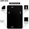 thumbnail image 4 of ANDY STAR 24 x 36 Inch Rectangular Hanging Metal Wall Mirror, Matte Black, 4 of 8