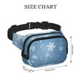 thumbnail image 4 of Fotbe Snowflakes1 Cangurera Cuadrada con Estampado de Doble Capa, Bolsa de Cintura Ajustable Mini para Hombres y Mujeres, 4 of 9