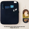 thumbnail image 4 of facefd Tablet Sleeve Bag Laptop Pouch Soft Computer Handbag Notebook Keyboard Storage Zipper Closure Mouse Organizer Business Dark blue 11inch, 4 of 7