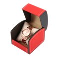 thumbnail image 3 of Nuevo estilo, pulsera de cuero PU, brazalete, joyería, reloj de pulsera, regalo, caja de vitrina (rojo), 3 of 6