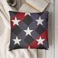 thumbnail image 3 of SHANXI Blue Red Decorative Pillow Cases Check Throw Pillows For Sofa 22x22in, 3 of 5