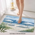 thumbnail image 6 of Nautical Sea Wave Blue Doormat Outdoor Entrance 16"x24", Ocean Coastal Beach Plant Absorb Moisture Dirt Door Mats, Non-Slip Rubber Backing Floor Mats Indoor, Low-Profile Front Door Rugs, 6 of 9