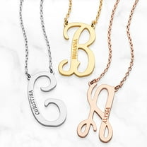 Personalized Planet Personalized Planet Initial with Engraved Name Necklace ,Women's