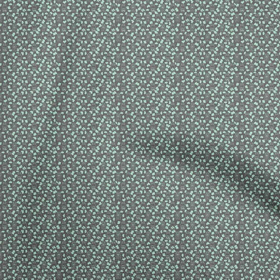 oneOone Polyester Spandex Gray Fabric Random Sewing Craft Projects Fabric Prints By Yard 56 Inch Wide