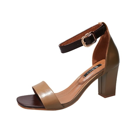 

Cglfd Large Size 2021 Sexy Cross Back High Heels Open Toe Thick Heel Sandals