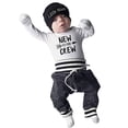 thumbnail image 3 of Bullpiano 3Pcs Baby Boy Clothes Newborn Infant Bodysuit Summer Cotton Romper +Pants+Hat Outfits Set Bodysuits Baby Boy 0-18 Months, 3 of 7