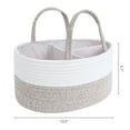 thumbnail image 2 of Unique Bargains 1 Pack Woven Storage Basket Bin with Divider and Handle White Beige L, 2 of 7