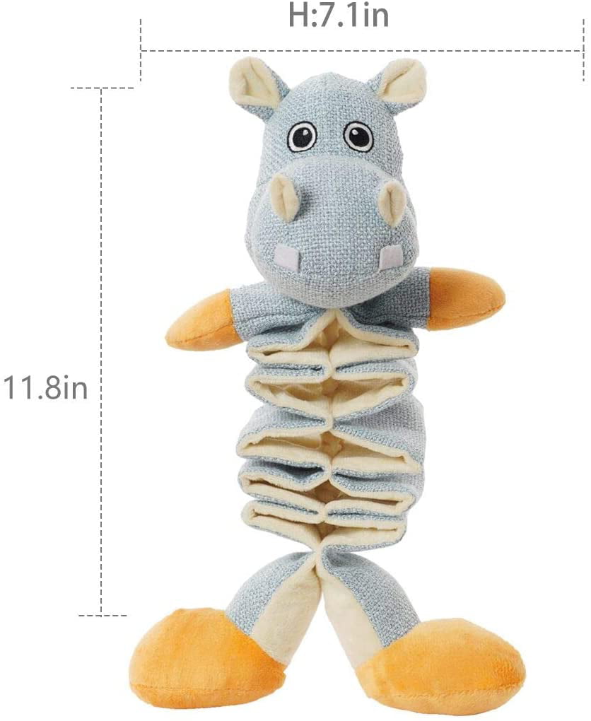 Durable Dog Plush Toys Chew Toys for Puppy Small Medium Dogs Interactive Dog Toys Puppy Teething Toys Squeaky Dog Toys Elephant