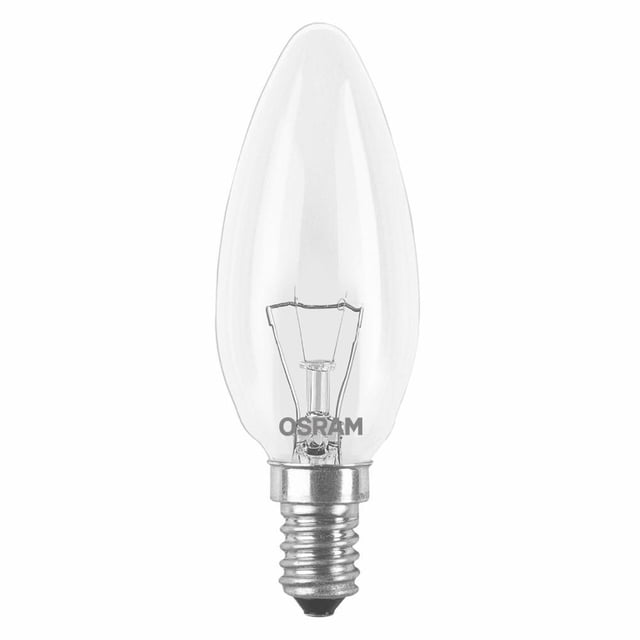 Pack De 2 Foco Vela Osram Luz Cálida 25W E14