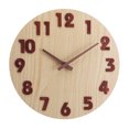 thumbnail image 1 of Reloj de pared clásico con grano de madera de 30 cm, cuarzo silencioso, 1 of 2