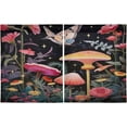 thumbnail image 2 of Coolnut 36 Inch Length Kitchen Curtains Butterflies Mushrooms 2 Panels Half Window Sheer Curtains Rod Pocket Farmhouse Short Drapes for Bathroom Cafe Basement Home Decor, 2 of 7