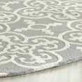 thumbnail image 3 of SAFAVIEH Cambridge Kimberly Geometric Wool Area Rug, Silver/Ivory, 4' x 4' Round, 3 of 7