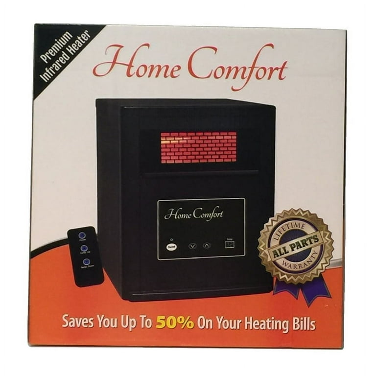 Home Comfort 1500 sq. ft. Electric Infrared Portable Heater with Remote  5200 BTU - Walmart.com