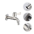 thumbnail image 1 of RUNROTOO Stainless Steel Bathroom Tap for Washing Machine with Silver Finish Ensuring Durability and Reliability G1/2 Inch, 1 of 8