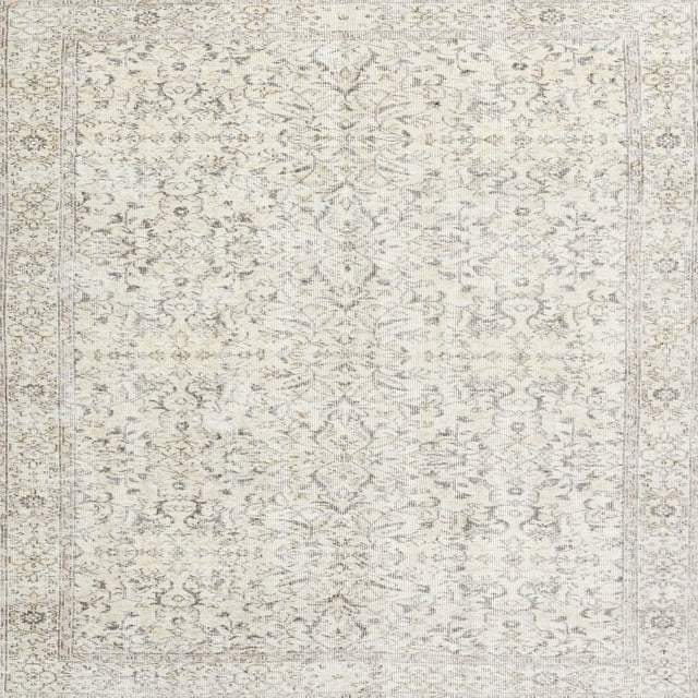 Ahgly Company Tapis d'Intérieur Lavables en Machine, Carrés Traditionnels de Champagne Beige, Carrés de 3'