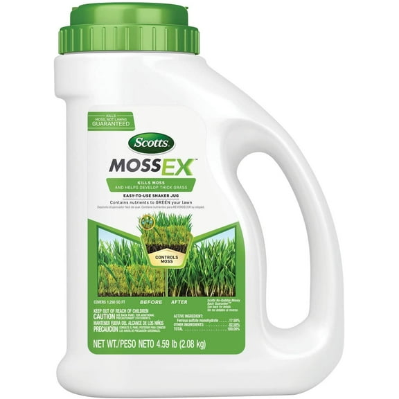 Scotts MossEx Moss Killer Fertilizer - For Lawns, Outdoor Use - 4.59 lb, 5,000 sq. ft.