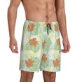 thumbnail image 2 of Kdxio Tropical Flowers Print Mens Sleep Shorts Bottoms Soft Comfy Pajama Wear Pants with Drawstring Pockets, 2 of 7