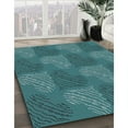 thumbnail image 3 of Ahgly Company Machine Washable Indoor Square Transitional Macaw Blue Green Area Rugs, 4' Square, 3 of 7