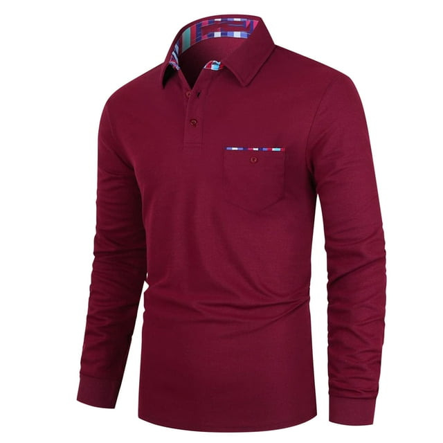 Camiseta de Manga Corta Casual Diario Botón Solapa Bolsillos de los Hombres, Poliéster Ligero para Invierno Primavera Desgaste