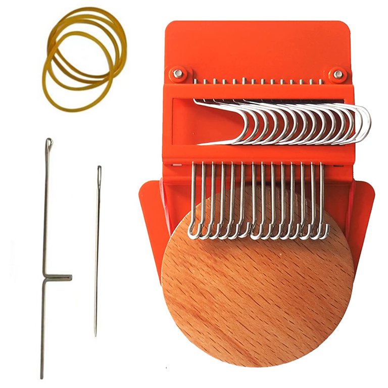 Small Weaving Loom Kit Mini Darning Loom with 5 Rubber Bands Speed Weave  Type US