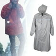 thumbnail image 6 of Miulika Adult Raincoat Hooded Coat Jacket, Windbreaker Extended Rain Cape Hooded Rain Poncho for Electric Bike Travel Cycling Camping gray M, 6 of 9