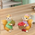 thumbnail image 3 of TISHITA 2 Pieces Squirrel Figurines Animal Statue Cute Home Decor Squirrel Statue Squirrel Sculpture for Desktop Bookshelf Decoration C, 3 of 8