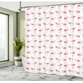 thumbnail image 5 of Ambesonne Flamingo Shower Curtain, Tropic Birds and Spots, 69"Wx84"L, Hot Pink Blush, 5 of 5