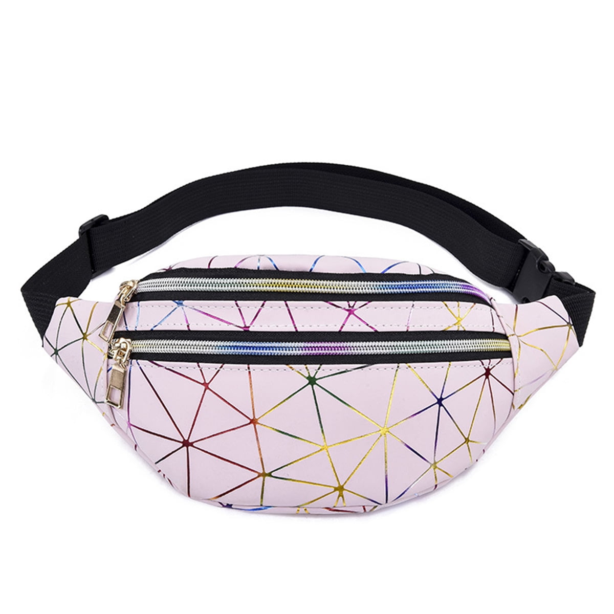 Holographic Fanny Pack Women Designer Waist Bag Cute Phone Travel Party Bag  