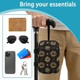 thumbnail image 6 of COEQINE Zippered Crutch Bag Broken Leg Crutch Bag Gold Sun Moon Star Forearm Crutch Storage Organizer, Walking Cane Pouch, Lightweight Organizer Pouch, for Women Men, 6 of 7