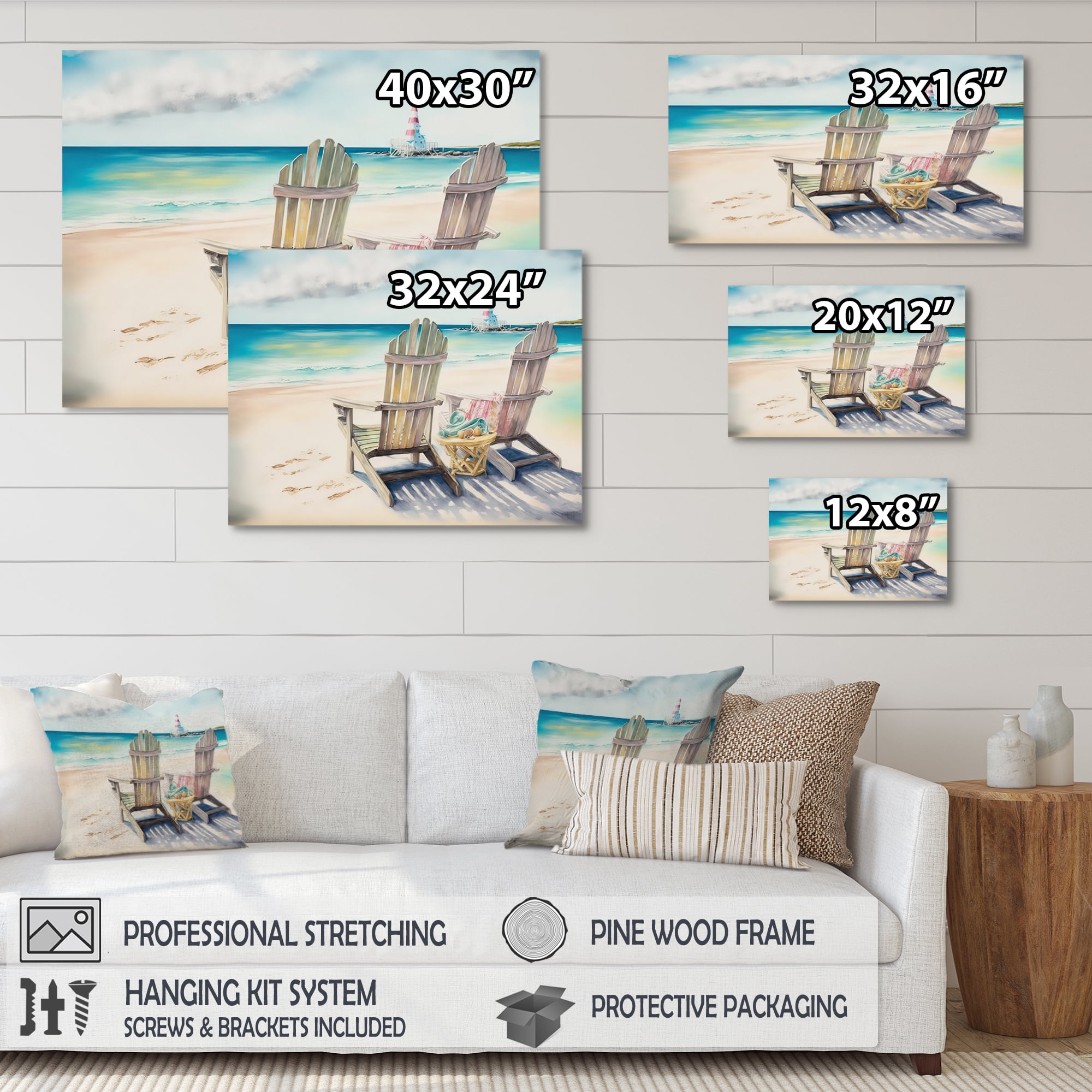 Designart Relax At The Beach V Canvas Wall Art