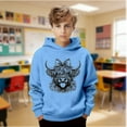 thumbnail image 2 of Kids Hoodie Toddler Unisex Long Sleeve Highland Cattle Print Sweatshirt Fall Pullover Tops, 2 of 8