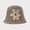 Light Khaki, variant on Women Woven Bucket Hat Floral Cutout Breathable Wide Brim Summer Hat