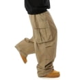 thumbnail image 5 of LIaqionyy Men's Baggy Cargo Pants Elastic Waist Drawstring Casual Loose Joggers Hiking Outdoor Trousers with Pockets, 5 of 7