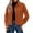 Orange, variant on Women Jacket Corduroy Button Down Crop Shirts Long Sleeve Shacket Pocket Jacket Fashion Fall Casual Loose Coats