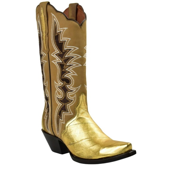 Dan Post Women's Eel Exotic Western Boot Snip Toe - DPS711 7.5 M  US