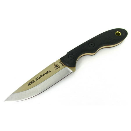 tops knives mini scandi survival neck knife tan blade