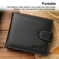 thumbnail image 2 of JINBAOLAI Portefeuille Homme Cuir Souple Portable Léger Porte-Cartes Rangement Clés Voyage École Sac à Main Change Organisation Mode Noir, 2 of 7
