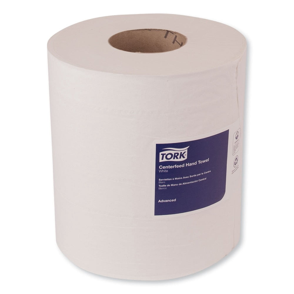 Tork Molnlycke 121202 Soft Centerfeed Hand Towel, 7.8 in Dia x 599.83 ft L x 8-1/4 in W Roll, 610, Recycled Fiber/Paper