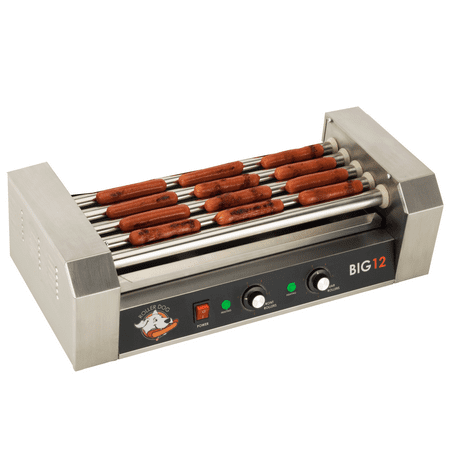 RollerDog Big 12 Stainless Steel Hotdog Roller with Drip Tray