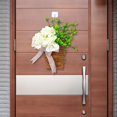 thumbnail image 3 of Colgador De Puerta De Hortensia Color Crema, Cesta De Flores Para Puerta Delantera Exterior, 3 of 5