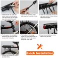 thumbnail image 5 of Bicycle Cargo Rack, TeqHome Rear Bike Rack Quick Release Adjustable Aluminum Bicycle Carrier with Elastic Cord Red Reflector 55 LBS Capacity Easy to Install Black, 5 of 9