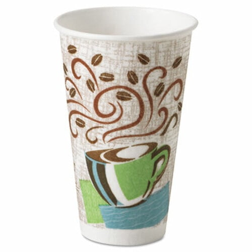 Dixie 5356dx Hot Cups Paper 16 Ounces Coffee Dreams Design 500 per Carton for sale online 