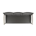 thumbnail image 4 of Benjara Bops Outdoor Sofa- Gray PE Woven Wicker- Coastal Acacia Wood Frame, 4 of 5