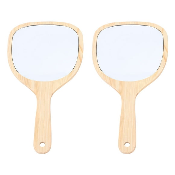 2pcs Portable Makeup Mirrors Handle Creative Women Cosmetic Mirror for travel