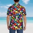 thumbnail image 6 of Balery Easter Eggs2 Print Men's Hawaiian Shirts Short Sleeve Beach Shirt Relaxed Fit Vacation Button Down Shirts-3X-Large, 6 of 9